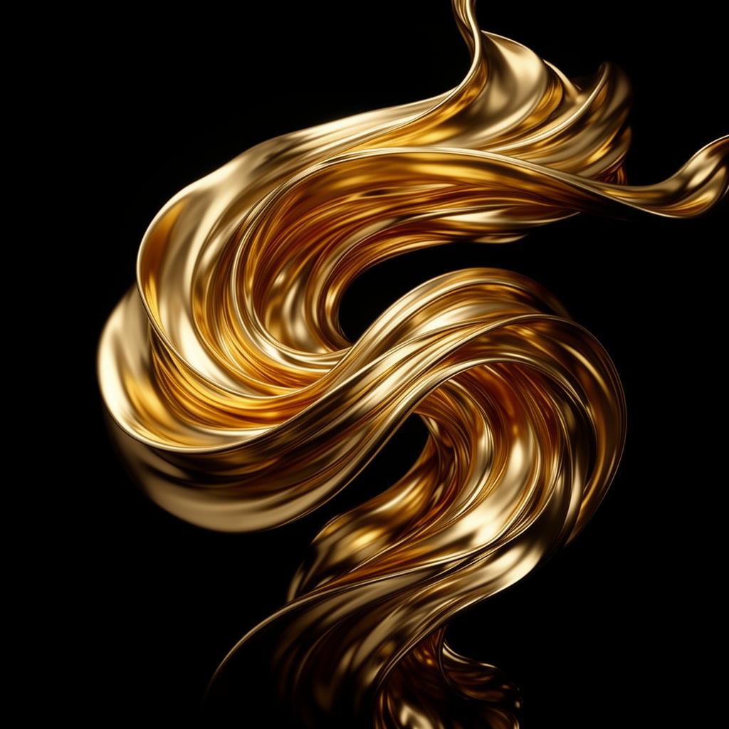 Molten gold ribbon representing Kader Farm's craft